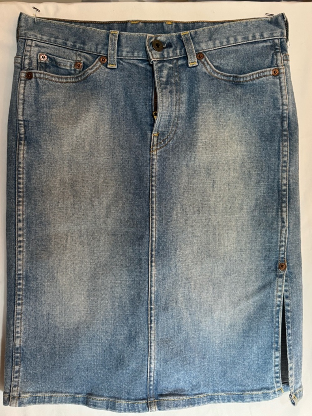 Lucky Brand Light Blue Denim Dungaree Skirt